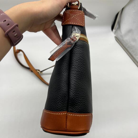 Dooney & Bourke Pebble Leather Crossbody Purse Black - Picture 5 of 13